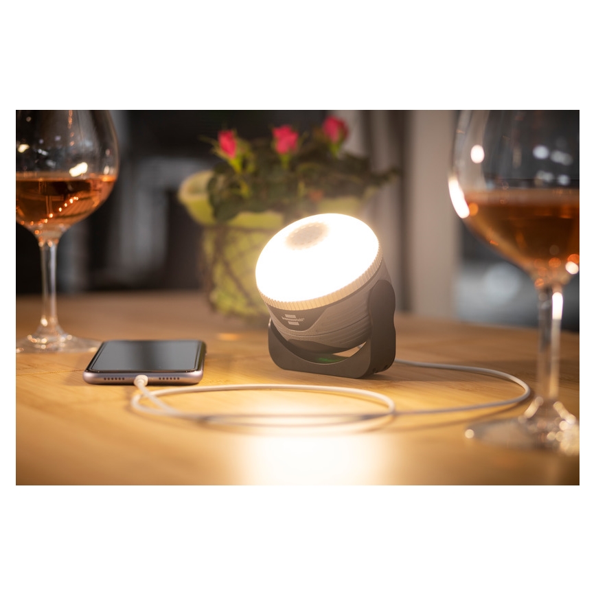 Brennenstuhl - LED Lampa zewnętrzna z głośnikiem LED/3W/5V 4000 mAh IP44