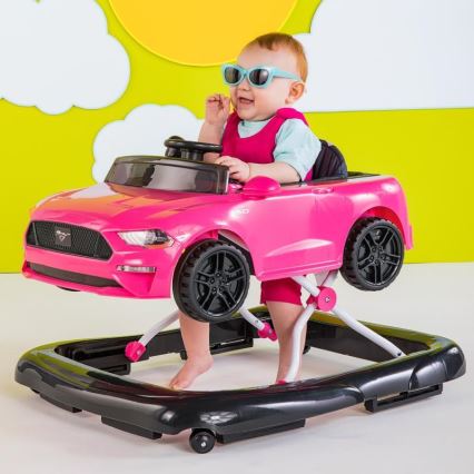 Bright Starts - chodzik dziecięcy 3 w 1 FORD MUSTANG różowy