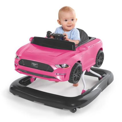 Bright Starts - chodzik dziecięcy 3 w 1 FORD MUSTANG różowy