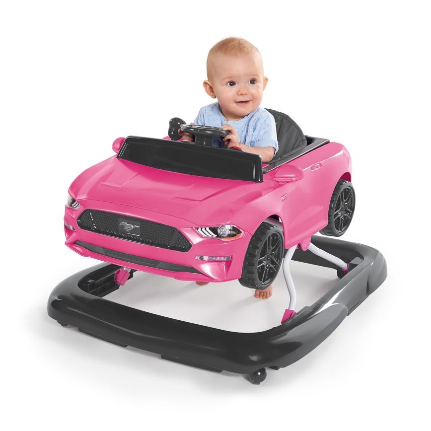 Bright Starts - chodzik dziecięcy 3 w 1 FORD MUSTANG różowy