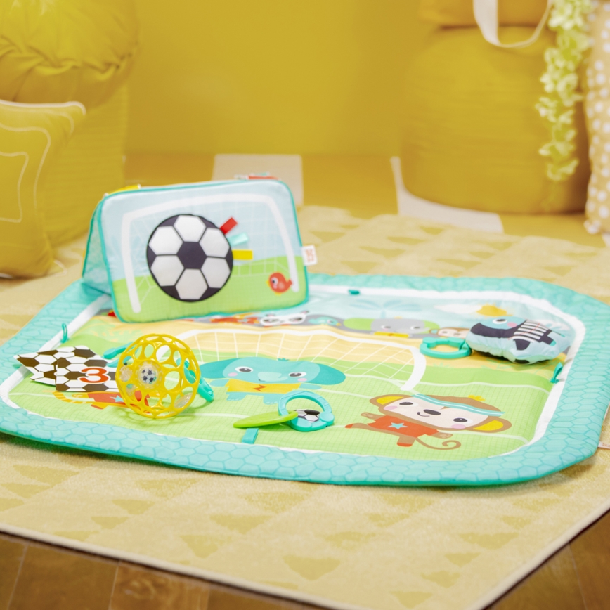 Bright Starts - Mata do zabawy dla dzieci OBALL GRIP & KICK 3xAA