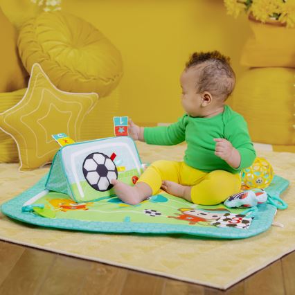 Bright Starts - Mata do zabawy dla dzieci OBALL GRIP & KICK 3xAA