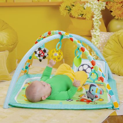 Bright Starts - Mata do zabawy dla dzieci OBALL GRIP & KICK 3xAA