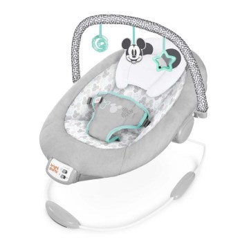 Bright Starts - Leżaczek wibracyjny dla dziecka z muzyką MICKEY MOUSE 3xLR14