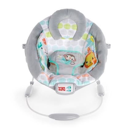 Bright Starts - Leżaczek wibracyjny dla dziecka z muzyką WHIMSICAL WILD 3xLR14