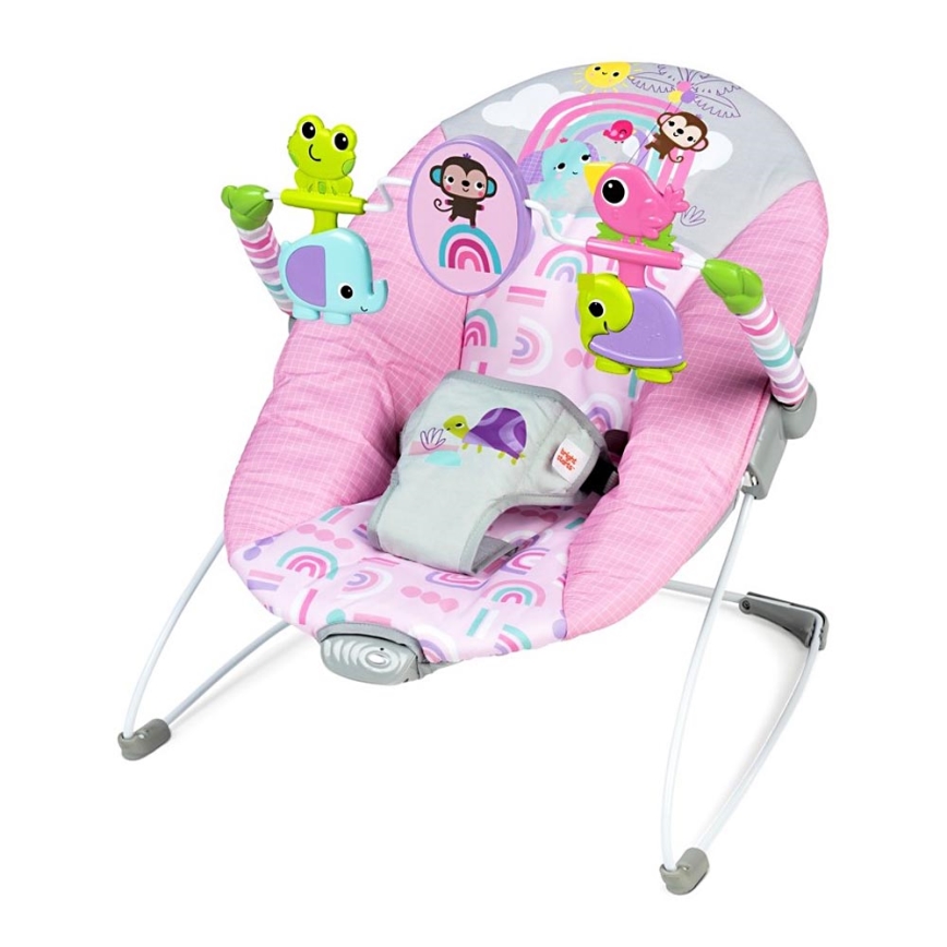 Bright Starts - Wibrujący bujaczek dla dziecka PINK PARADISE 1xLR14