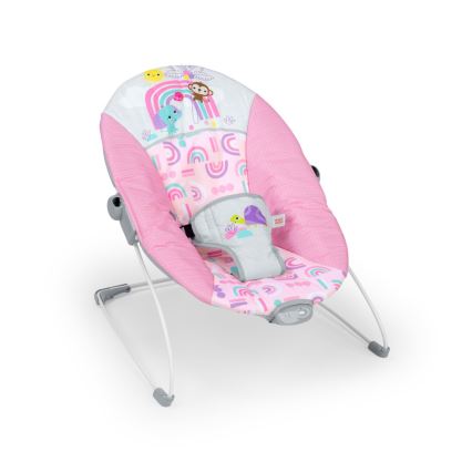 Bright Starts - Wibrujący bujaczek dla dziecka PINK PARADISE 1xLR14