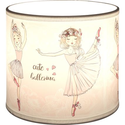 Brilagi - Abażur uniwersalny BOBO E27 Ø 15 cm, biały/różowy/z baletkami
