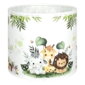 Brilagi - Abażur uniwersalny BOBO E27 Ø 15 cm biały/zielony/dżungla