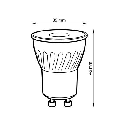 BRILAGI - Ceramiczna żarówka LED GU10-MR11/5W/230V 4000K czarna