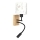 Brilagi - Dziecięca elastyczna lampa ścienna LED BOBO WOOD 1xE27/25W/230V + LED/3W dąb/czarny/biały/króliczki