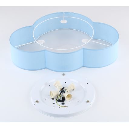Brilagi - Dziecięca lampa sufitowa NIMBUS 4xE27/15W/230V 46x63 cm niebieska