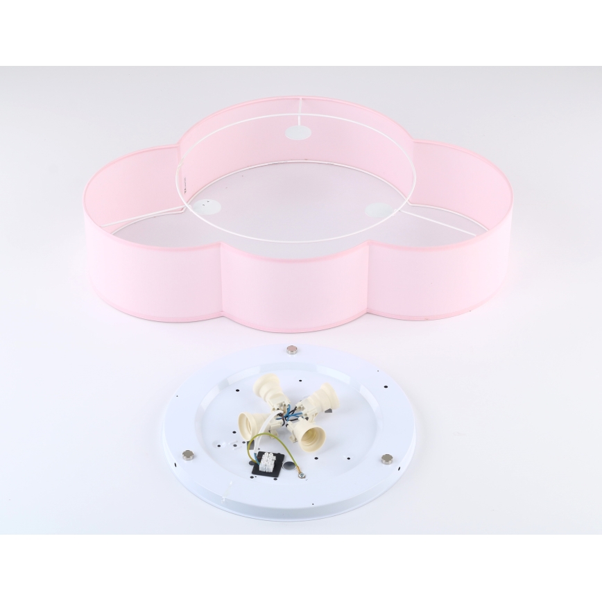 Brilagi - Dziecięca lampa sufitowa NIMBUS 4xE27/15W/230V różowa