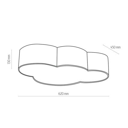 Brilagi - Dziecięca lampa sufitowa NIMBUS 4xE27/15W/230V różowa