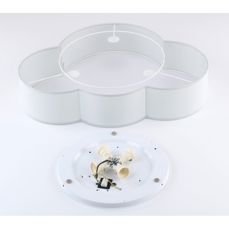 Brilagi - Dziecięca lampa sufitowa NIMBUS 4xE27/15W/230V szara