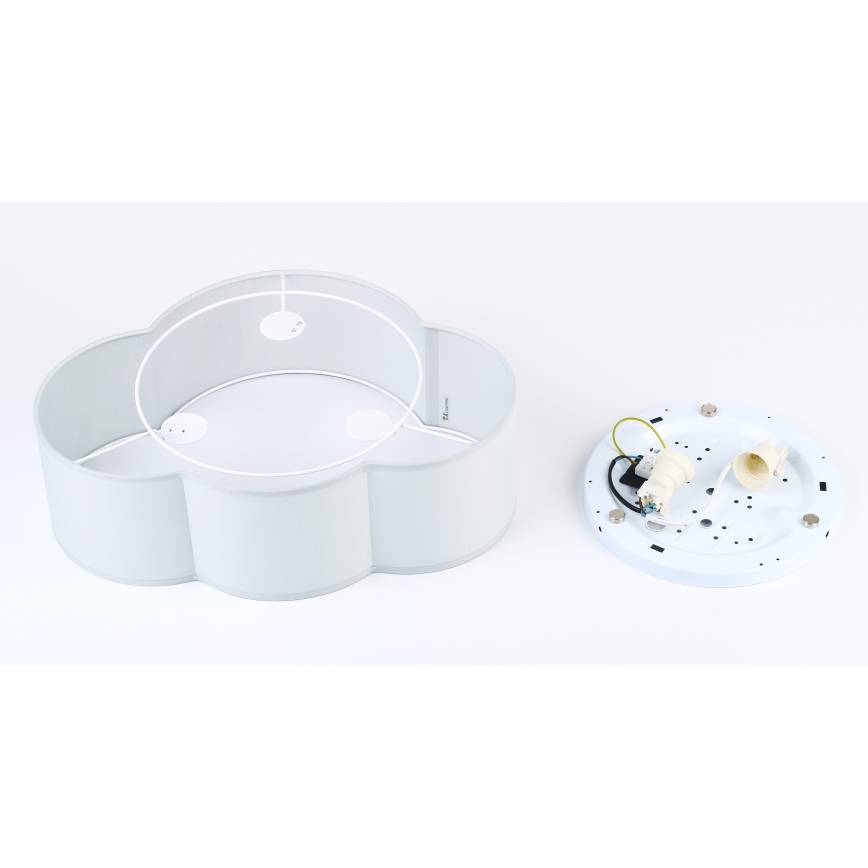 Brilagi - Dziecięca lampa sufitowa NIMBUS MINI 2xE27/15W/230V 31x43 cm szara