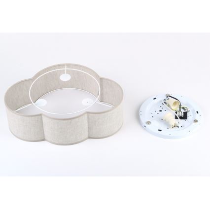 Brilagi - Plafon dziecięcy NIMBUS MINI LINEN 2xE27/15W/230V 31x43 cm beżowy