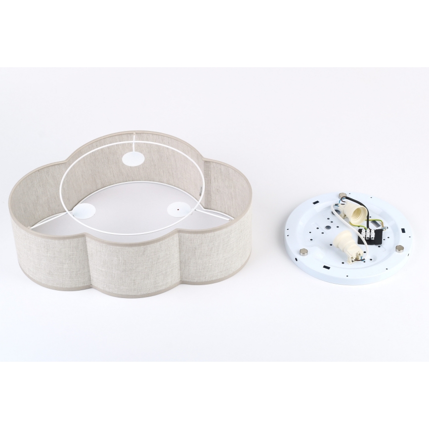 Brilagi - Plafon dziecięcy NIMBUS MINI LINEN 2xE27/15W/230V 31x43 cm beżowy