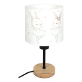 Brilagi - Dziecięca lampka stołowa BOBO WOOD 1xE27/25W/230V dąb/czarny/biały/króliczki
