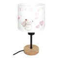 Brilagi - Dziecięca lampka stołowa BOBO WOOD 1xE27/25W/230V dąb/czarny/kremowy/króliczki