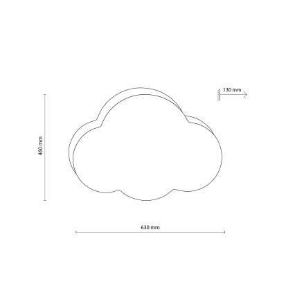 Brilagi - Dziecięca oprawa sufitowa NIMBUS 4xE27/15W/230V 46x63 cm beżowa