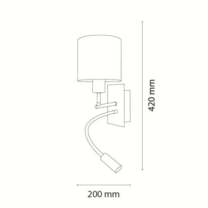 Brilagi - LED Dziecięcy elastyczny kinkiet BOBO 1xE27/25W/230V + LED/3W matowy chrom/biały/niebieski/misie