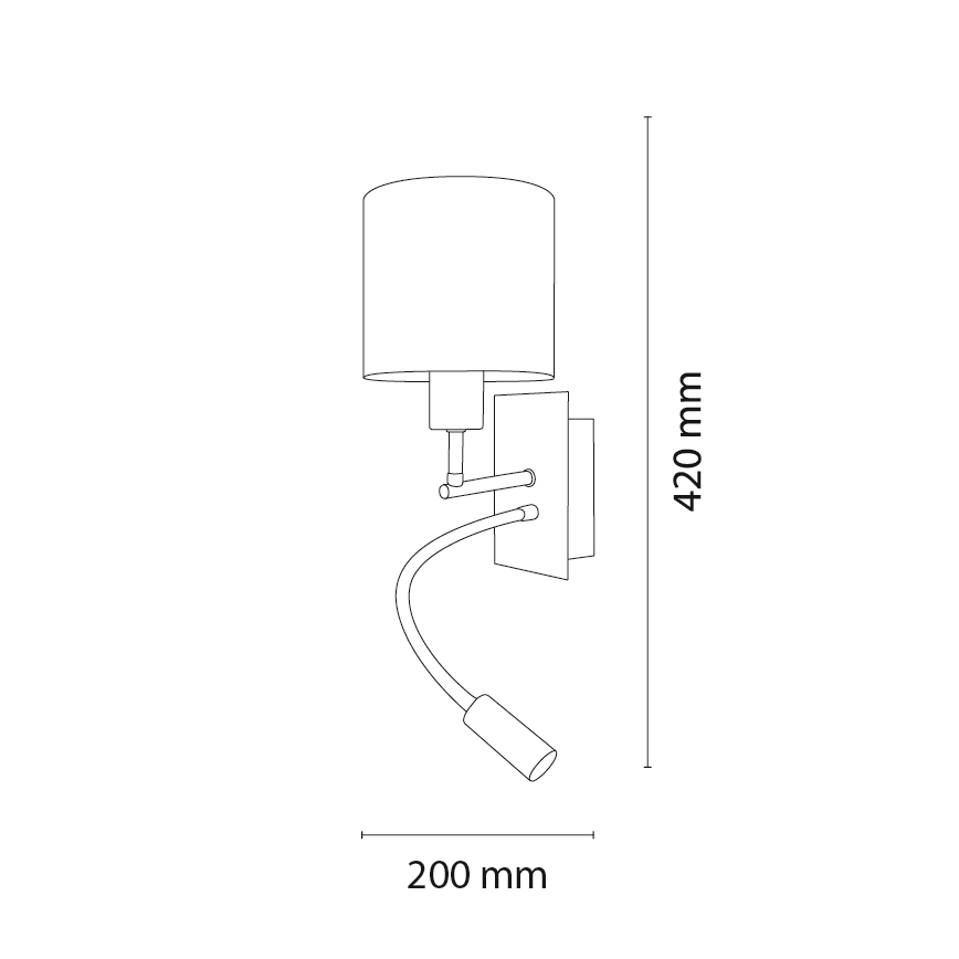 Brilagi - LED Dziecięcy elastyczny kinkiet BOBO 1xE27/25W/230V + LED/3W matowy chrom/biały/niebieski/misie