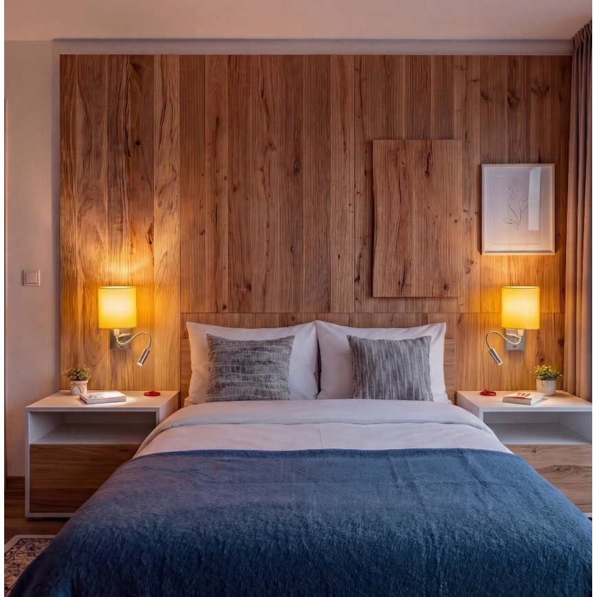 Brilagi - LED elastyczny kinkiet NUBILA 1xE27/25W/230V + LED/3W matowy chrom/pomarańczowy