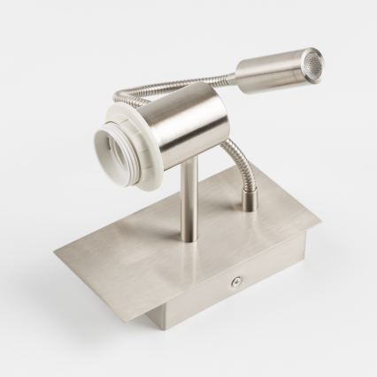 Brilagi - LED elastyczny kinkiet NUBILA 1xE27/25W/230V + LED/3W matowy chrom/pomarańczowy