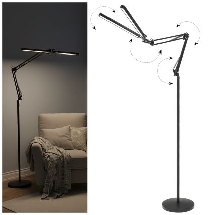 Brilagi - ściemnialna, giętna lampa stojąca VARIO LED/14W/230V 3000-6000K 157 cm czarna