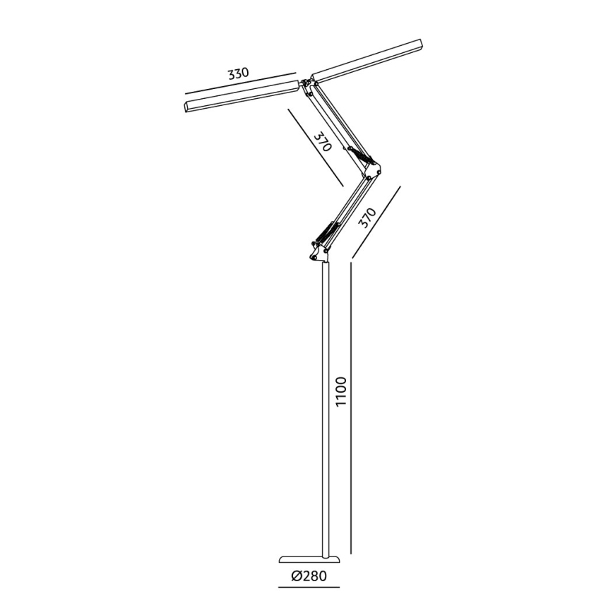 Brilagi - ściemnialna, giętna lampa stojąca VARIO LED/14W/230V 3000-6000K 157 cm czarna