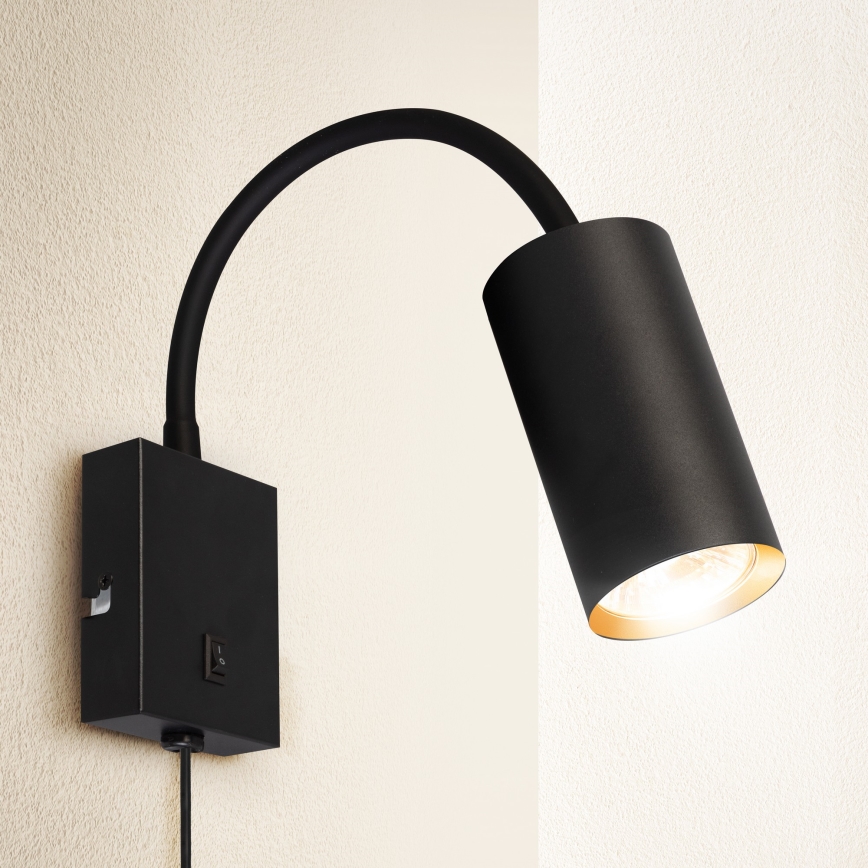 Brilagi - Elastyczny kinkiet SELE 1xGU10/30W/230V czarny/złoty