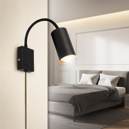 Brilagi - Elastyczny kinkiet SELE 1xGU10/30W/230V czarny/złoty