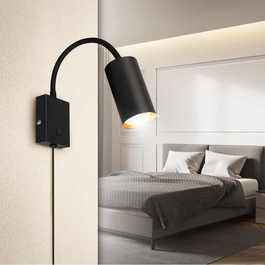 Brilagi - Elastyczny kinkiet SELE 1xGU10/30W/230V czarny/złoty