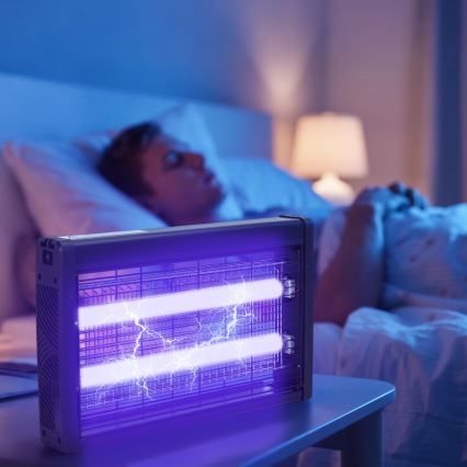 Brilagi - Elektryczny łapacz owadów 2xUV/10W/230V 60 m2 czarny