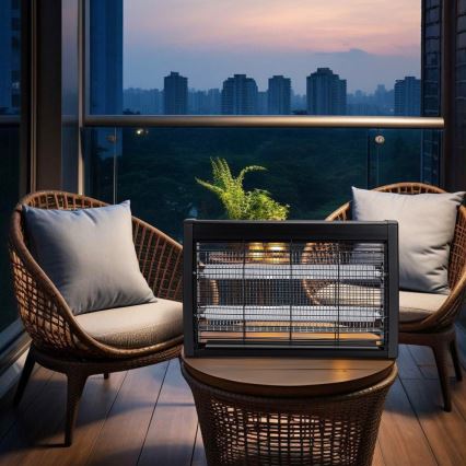 Brilagi - Elektryczny łapacz owadów 2xUV/18W/230V 100 m2 czarny