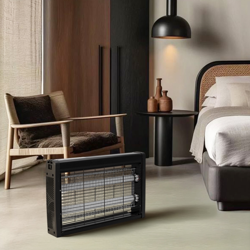 Brilagi - Elektryczny łapacz owadów 2xUV/18W/230V 100 m2 czarny