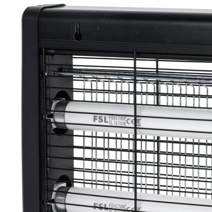 Brilagi - Elektryczny łapacz owadów 2xUV/18W/230V 100 m2 czarny