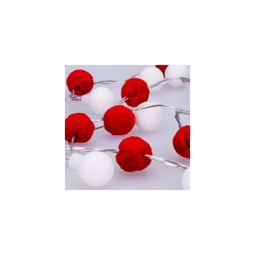 Brilagi - Girlanda świąteczna LED, 20 diod LED, zasilana 2×AA, długość 1,8 m, ciepła biel