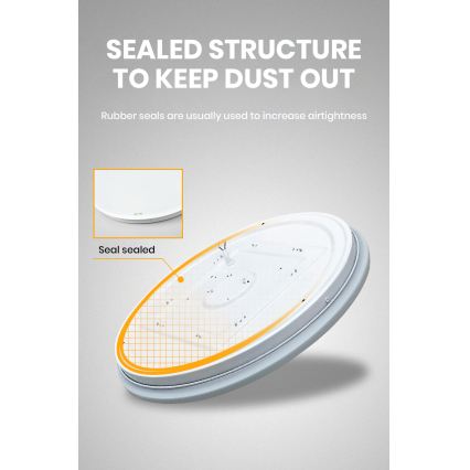 Brilagi - ściemnialna oprawa sufitowa SMART LED/24W/230V śr. 38 cm 3000-6000K Wi-Fi Tuya Beacon + pilot zdalnego sterowania