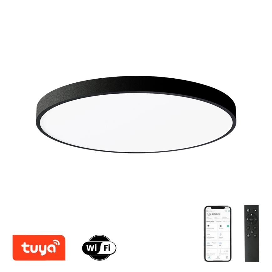 Brilagi - ściemnialna oprawa sufitowa LED POOL SMART LED/100W/230V 3000-6000K śr. 80 cm Wi-Fi Tuya czarna + pilot zdalnego sterowania