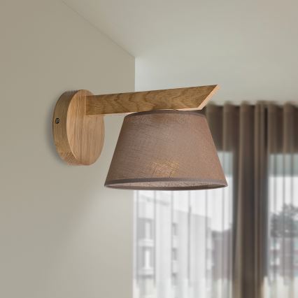 Brilagi - Kinkiet ANTHONY 1xE14/40W/230V dąb/brązowy