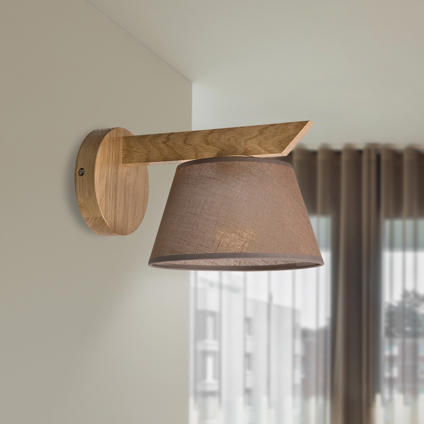 Brilagi - Kinkiet ANTHONY 1xE14/40W/230V dąb/brązowy