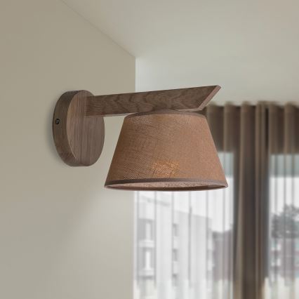 Brilagi - Kinkiet ANTHONY 1xE14/40W/230V dąb/brązowy
