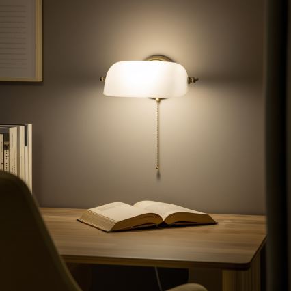 Brilagi - Kinkiet BANK OFFICE 1xE27/60W/230V mosiądz/biały