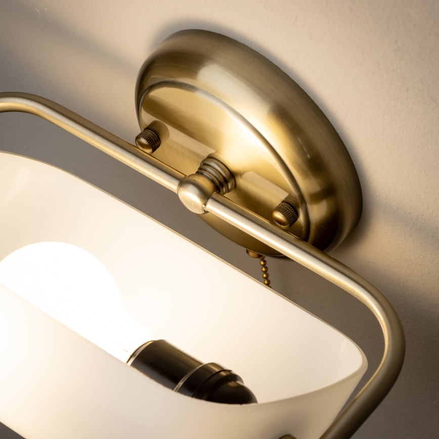 Brilagi - Kinkiet BANK OFFICE 1xE27/60W/230V mosiądz/biały