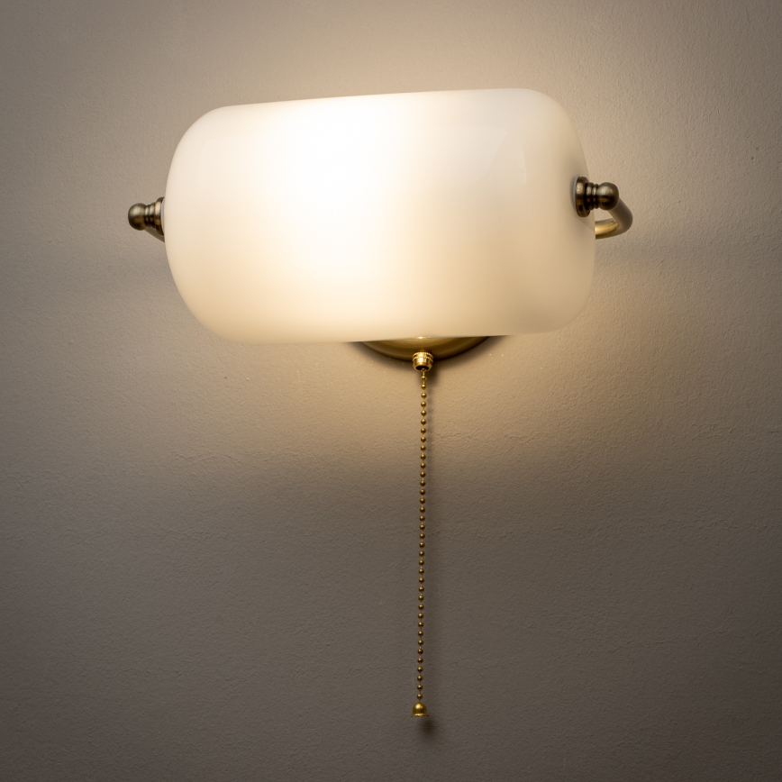 Brilagi - Kinkiet BANK OFFICE 1xE27/60W/230V mosiądz/biały