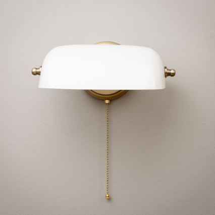 Brilagi - Kinkiet BANK OFFICE 1xE27/60W/230V mosiądz/biały