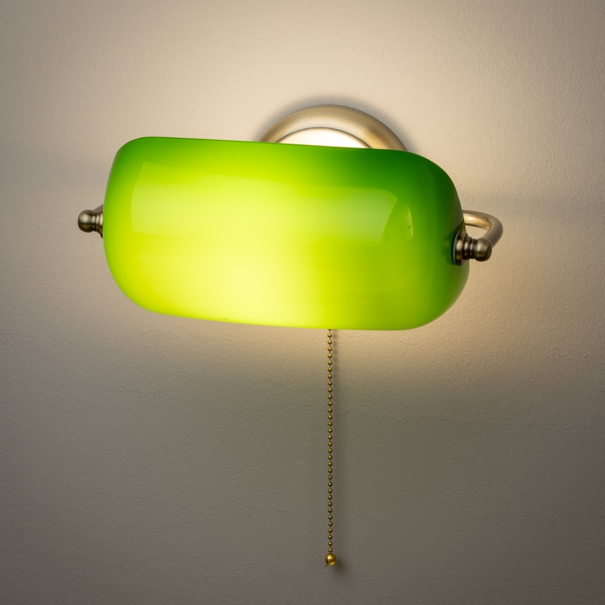 Brilagi - Kinkiet BANK OFFICE 1xE27/60W/230V mosiądz/zielony