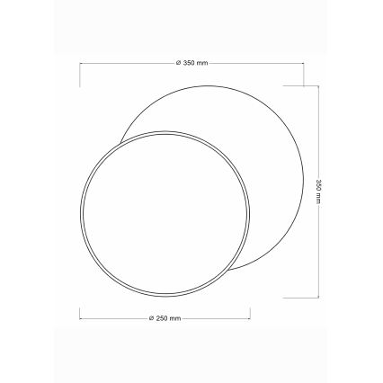 Brilagi - Kinkiet CIRCLES 1xE27/60W/230V śr. 35 cm kremowy/szary